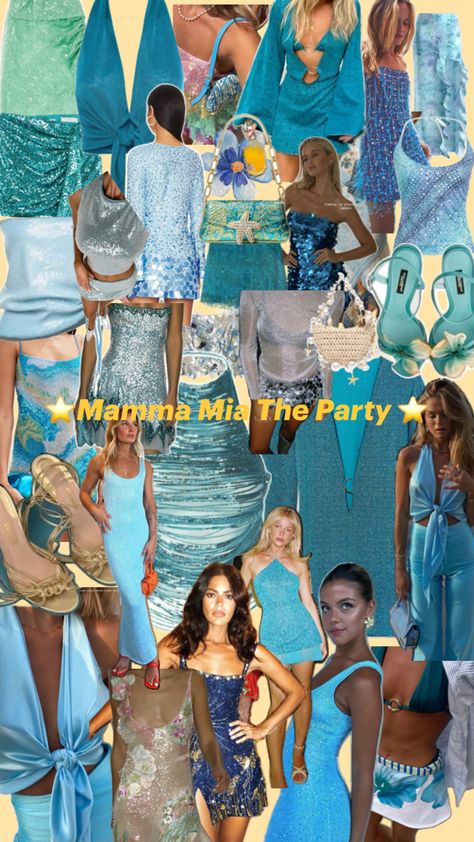 Mamma Mia Party Outfit, Mermaid Halloween Outfit, Sorority Social Themes, Sorority Socials, Mamma Mia Party, 20th Birthday Party, Her Aesthetic, Social Themes, Mermaid Halloween