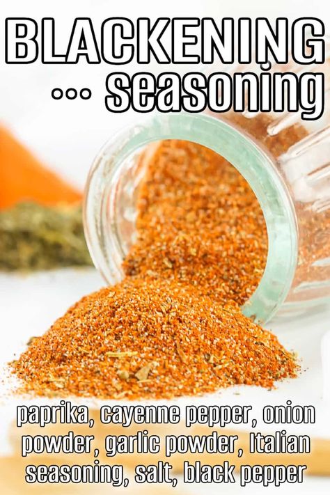 BLACKENING SEASONING Blackening Seasoning Recipe, Blackening Seasoning, Ranch Seasoning Recipes, Lamb Marinade, Homemade Ranch Seasoning, Blackened Seasoning, Homemade Spice Mix, Seasoning Recipe, Fresh Spices