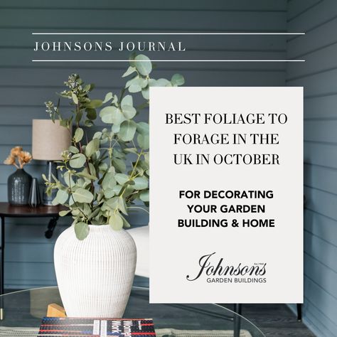 We've been talking all things foraging over on the Journal 🍂

What better way to get into the Autumn spirit than dressing up your garden room with some rustic, foraged blooms? 

https://www.johnsonsgardenbuildings.co.uk/best-foliage-to-forage-in-the-uk-in-october-for-decorating-your-garden-building/

#autumndecor #gardenroom #foraging Garden Room Decor, Holly Bush, Autumn Spirit, Betula Pendula, Rowan Tree, Fallen Leaves, Seasonal Decorations, Outdoor Retreat, Garden Buildings