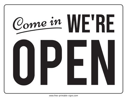 Open Signage, We Are Open Sign, Bill Calendar, Ice Cream Menu, Open Sign, Open Signs, Teacher Stickers, Open When, Scene Design