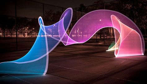 pixelstick: Print Photos In Midair Using This Magical Light Painting Tool Light Painting Tools, Light Painting Photography, Light Art Installation, Long Exposure Photography, Exposure Photography, Light Images, Light Installation, Long Exposure, Photography Projects