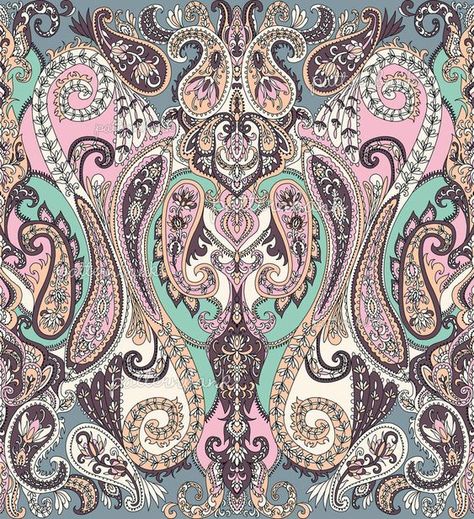 Boho Prints Pattern, Indian Prints And Patterns, Paisley Print Pattern, Paisley Print Fabric, Paisley Print Design, Etro Paisley, Paisley Color, Paisley Motif, Boho Paisley