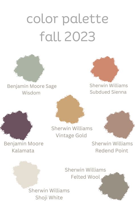 Pastel Fall Colors, Fall Pastel Colors, Muted Fall Color Palette, Muted Fall Decor, Shoji White, Color Spectrum, Fall Color Palette, Color Pallets, Color Theory