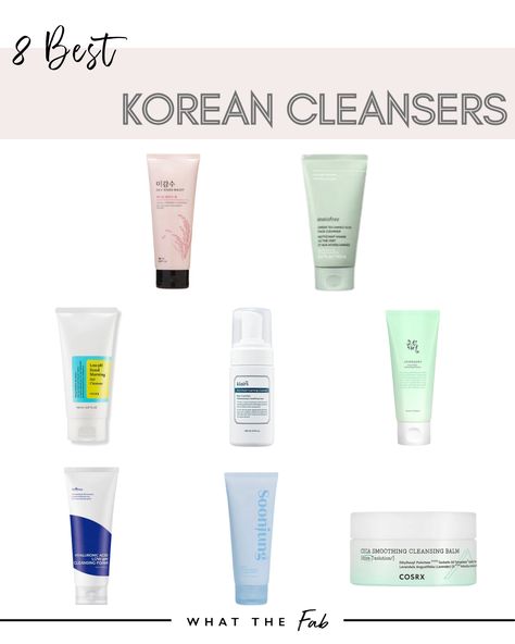 Korean Cleanser For Acne, Korean Face Cleanser, Korean Cleanser For Combination Skin, Korean Water Based Cleanser, Korean Skincare Cleanser, Best Korean Face Wash, Korean Face Products, Best Korean Cleanser, Cleanser Aesthetic