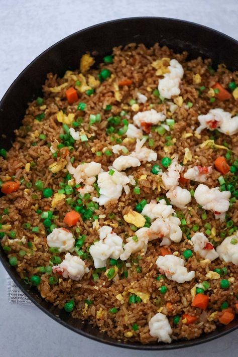 Lobster Fried Rice, Fried Lobster Tail, Fried Lobster, Walnut Shrimp, Honey Walnut Shrimp, How To Cook Lobster, Shrimp Fried Rice, Lobster Meat, Lobster Recipes