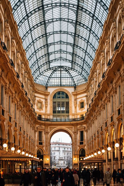 The interior of the Galleria Vittorio Emanuele II in Milan, Italy., Lombardy Galleria Vittorio Emanuele Ii, White Car, Hotel Motel, Posters Framed, City Car, Milan Italy, Image House, City Skyline, Framed Wall