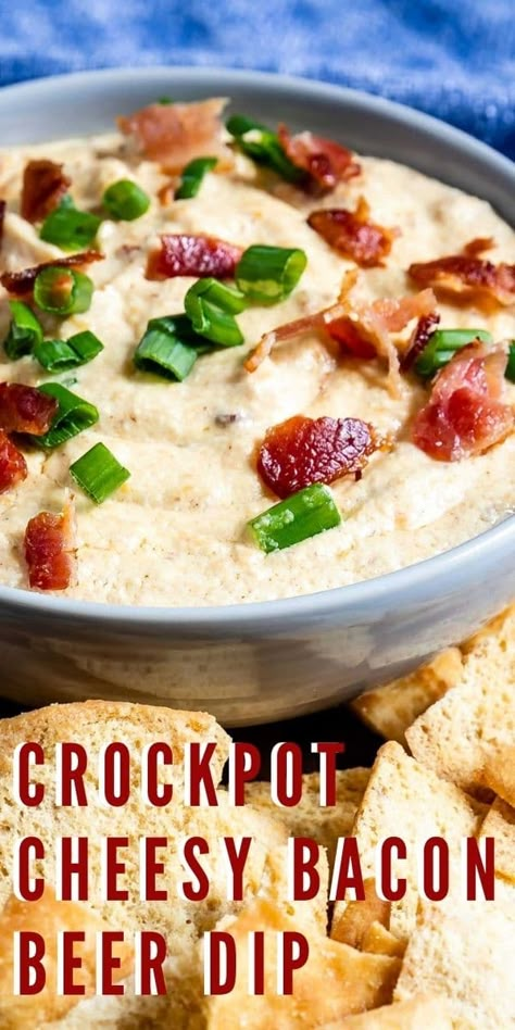 Beer Cheese Crockpot, Cream Cheese Beer Dip, Crockpot Beer Cheese Dip, Crockpot Beer Cheese, Bacon Beer Cheese Dip, Beer Cheese Dip With Bacon, Beer Cheese Dip Crockpot, Bacon Cheddar Beer Dip, Slow Cooker Cheddar Bacon Beer Dip