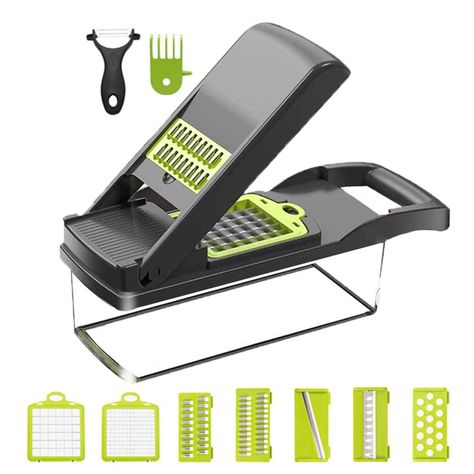 Mevis Line Vegetable Chopper and Mandoline Slicer - Easiest Way to prep Your Food. Perfect as Onion Chopper or Potato Cutter : Amazon.ca: Home Veggie Slicer, Salad Maker, Slicer Dicer, Bawang Bombay, Egg Slicer, Onion Chopper, Potato Onion, Mandolin Slicer, Potato Peeler