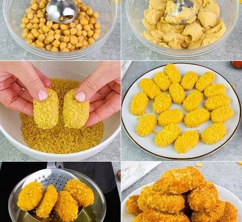 Vegan Chickpea Nuggets - Dieter24 Chickpea Nuggets, Chocolate Strawberry Smoothie, Banana Pancakes Recipe, Cilantro Lime Sauce, Boiled Vegetables, Gluten Free Bread Crumbs, Vegan Chickpea, Nuggets Recipe, My Keto