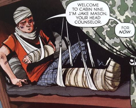 Appearance When he is first seen in The Lost Hero, he is covered in a full body cast and in a wheelchair, due to his run-in with Festus and, as he believes, the Curse of Cabin Nine.🔥 Trivia Jake is the only known Head Counselor to have willingly resigned. His last name, Mason, is an allusion to his father, since a mason is someone who builds. As revealed in The Sun and the Star: A Nico di Angelo Adventure, he is LGBT. Children Of Hephaestus, Greek Demigods, The Lost Hero, Apollo And Artemis, The Last Olympian, House Of Hades, Castor And Pollux, Zeus And Hera, Thalia Grace