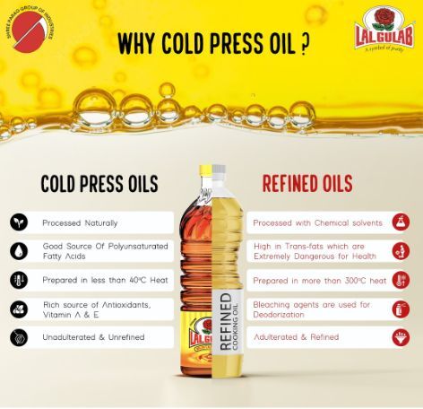 Cold pressed oils - Lal Gulab Mustard oil Cooking Oil Social Media Post, Mustard Oil Benefits, Food Guilt, Marketing Ads, Compound Wall, Refined Oil, Cold Pressed Oil, Beauty Room Design, Ads Design