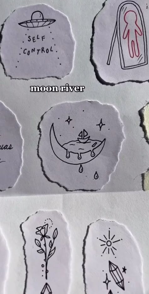 Moon River Tattoo, Frank Ocean Tattoo, River Drawing, River Tattoo, Ocean Tattoo, Mushroom Tattoos, Ocean Tattoos, Classy Tattoos, Line Art Tattoos