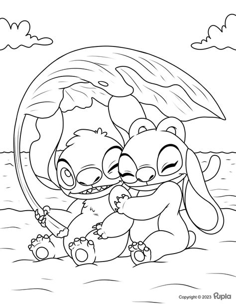 Couple Colouring Pages, Coloring Pages For Couples, Stitch And Angel Coloring Pages, Stitch Coloring Pages Free Printable, Lilo And Stitch Coloring Pages, Couple Coloring Pages, Stitch Y Angel, Angel Lilo And Stitch, Stitch Coloring