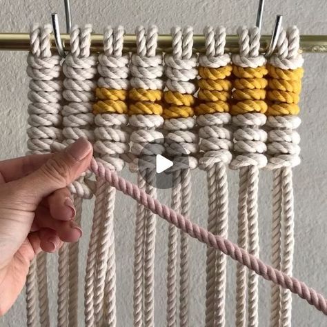 Cord Wrapping, Clove Hitch Knot, July 28, Macrame Patterns, Macrame Diy, Fiber Art, The End, Macrame, Weaving