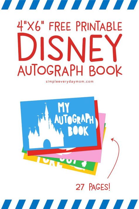 DIY Disney Autograph Book | Free Disney printables for kids | save money at Disney Disneyworld Autograph Ideas, Disney Free Printables, Diy Autograph Book, Disney Printables Free, Disneyland 2024, Disney Autograph Book, Kids Saving Money, Book For Students, Disney Autograph