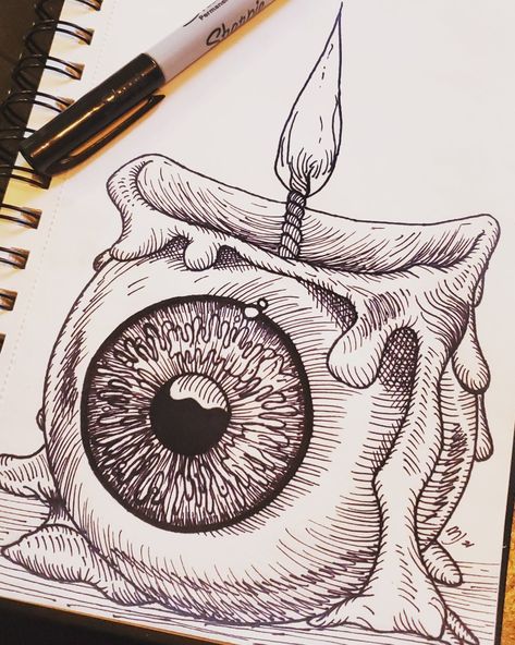 Eyeball. Candle. Crosshatching. Sharpie. Iris. Light Eyes, Candle Light, Drawing Poses, Candles, Drawings, Quick Saves, Art