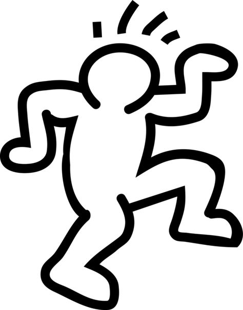 Vector Illustration of Keith Haring Influence Pop Art Dancing Stick Figure Arte Madi, Ivan Cruz, Pop Art Party, Art Dancing, Keith Haring Art, Haring Art, Dancing Figures, 4th Grade Art, Tableau Pop Art