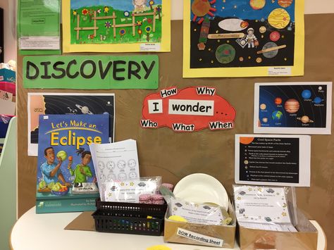 Discovery learning centre - planets theme Science Center Preschool, Play Preschool, Learning Corner, Dramatic Play Preschool, Space Facts, School Themes, Science Center, Dramatic Play, Learning Centers