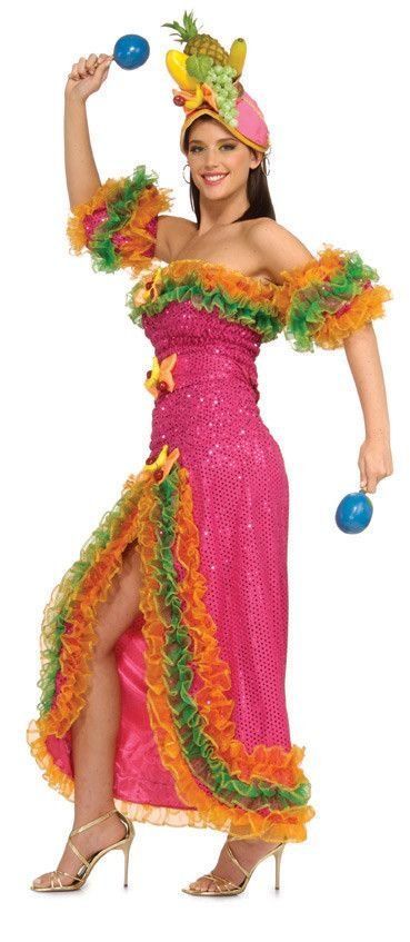 Carmen Miranda Costume Costumes Beginning With C, Carmen Miranda Costume, Halloween Costume Store, New Halloween Costumes, Princess Halloween Costume, Carmen Miranda, Pink Strapless Dress, Adult Halloween Costumes, Costume Shop