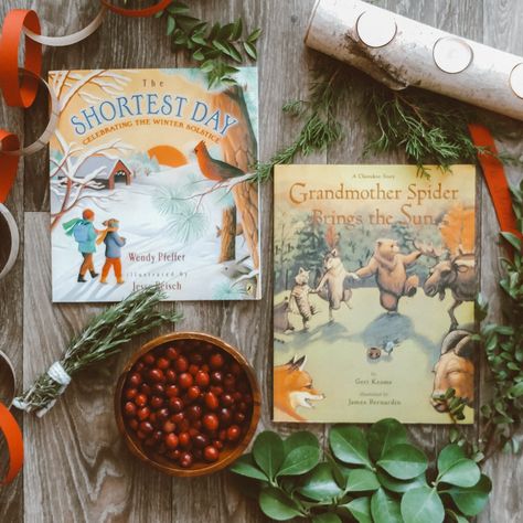 Children's Books for Winter Solstice & Yule | Witchcraft Parenting - Naturally Modern Winter Solstice For Kids, Yule For Kids, Yule Crafts For Kids, Yule Celebration Ideas, Winter Solstice Crafts For Kids, Storywalk Ideas, Yule Witchcraft, Books For Winter, Witchy Winter