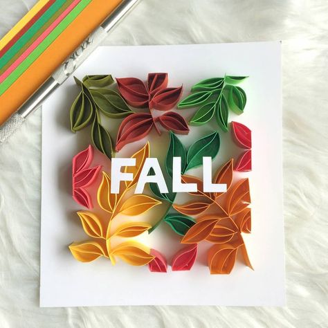 Fall Paper Quilling, Autumn Quilling, Fall Quilling, Quilling Arts, Desain Quilling, Autumn Paper, Quilled Paper Art, Quilling Ideas, Quilling Craft