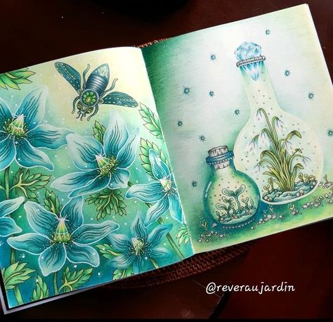 Pencil Inspiration, Joanna Basford Coloring, Blending Colored Pencils, Hannah Karlzon, Color Pencil Illustration, Coloring Pages Inspirational, Colored Pencil Artwork, Flower Drawings, Johanna Basford Coloring Book