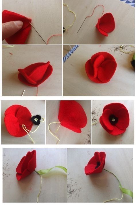 Felt Flower Template, Felt Flower Tutorial, Projek Menjahit, Penanda Buku, Felt Flowers Diy, Diy Flores, Fabric Flower Tutorial, Fabric Flowers Diy, Flower Diy Crafts