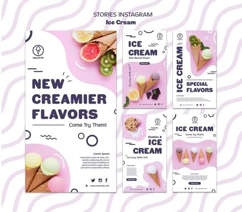 Ice Menu Design, Menu Design Ice Cream, Ice Cream Menu Design Ideas, Ice Cream Menu Design, Ice Cream Instagram, Menu Design Layout, Ice Cream Menu, Ice Cream Poster, Instagram Stories Template