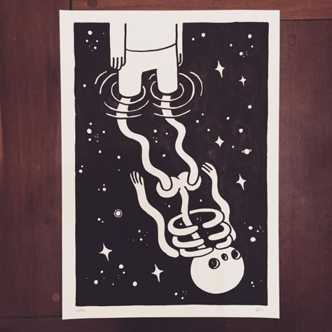 Stepping Into Another Dimension | Doodlers Anonymous Art Et Illustration, Illustration Inspiration, Linocut, Botanical Prints, Graphic Illustration, Painting & Drawing, Art Illustration, Illustration Design, Art Inspo