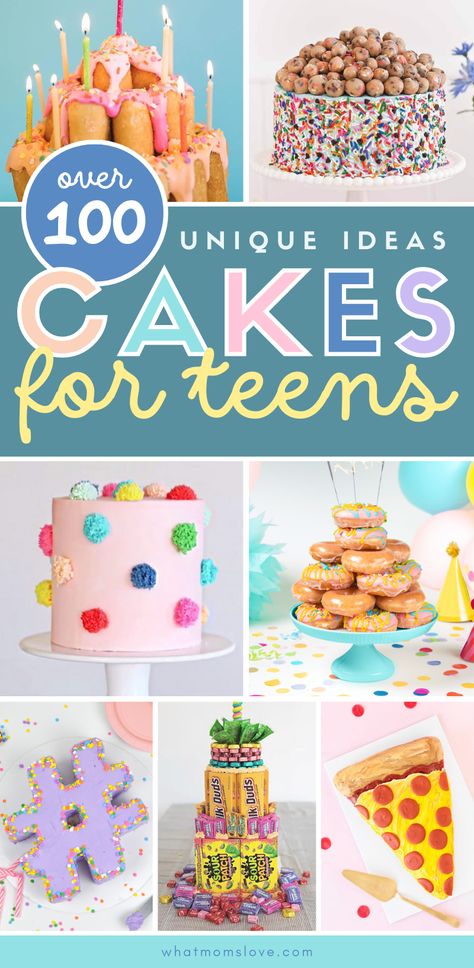 Easy Decorated Cakes For Beginners, Teen Birthday Cake Girl, Birthday Cake For Teen Girl, Non Traditional Birthday Cake Ideas, 11 Cake, Birthday Cake 10, Girls Bday Cake Ideas, Teenage Girl Birthday Cakes, Birthday Cake Ideas For 14th Birthday