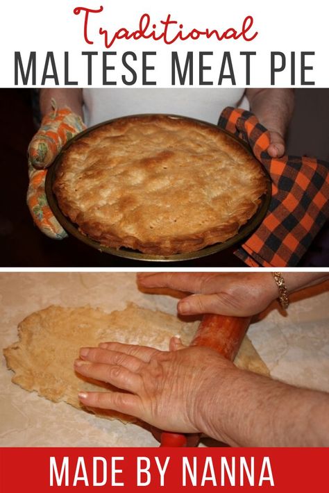 I finally sat down with my grandmother and got her to show me how to make her Maltese Torta recipe. Maltese food is such a part of my life. I grew up on it and I love to serve it to my children. This Maltese Meat Pie will hopefully give you the same sense of home.  #Malta #recipe #pie #homemade Maltese Recipes Malta Dishes, Maltese Food Recipes Malta, Mediterran Recipes, Malta Recipes, Maltese Recipes Malta, Corned Beef Pie, Rice Bake Recipes, Maltese Food, Pie Homemade