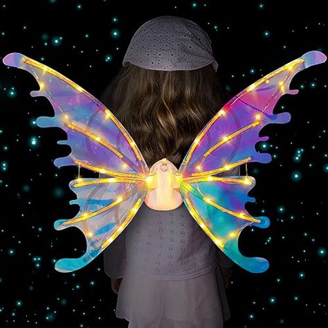 Diy Butterfly Costume, Mardi Gras Party Favors, Angel Wings Halloween, Butterfly Wings Costume, Led Butterfly, Elf Wings, Halloween Wings, Butterfly Halloween, Butterfly Fairy Wings