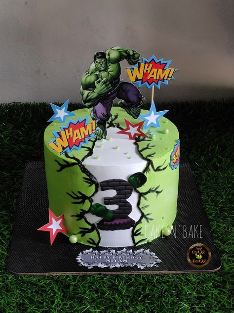 Hulk Theme, No Bake Cake, Hulk, Cake Designs, Happy Birthday, Baking, Cake, Birthday, Design