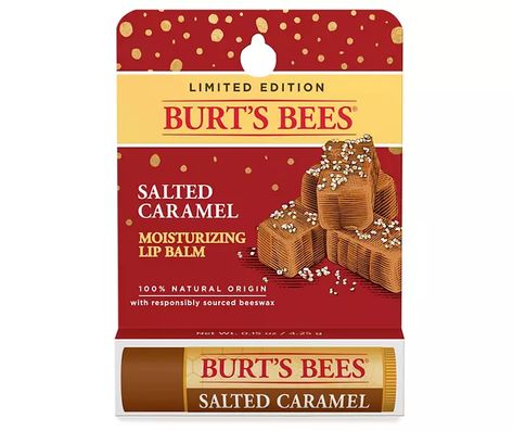 Burts Bees Salted Caramel, Caramel Lip Balm, Christmas Lip Balm, Burts Bees Chapstick, Burr Basket, Burts Bees Lip Balm, Chapstick Lip Balm, Scented Lip Balm, Sephora Skin Care