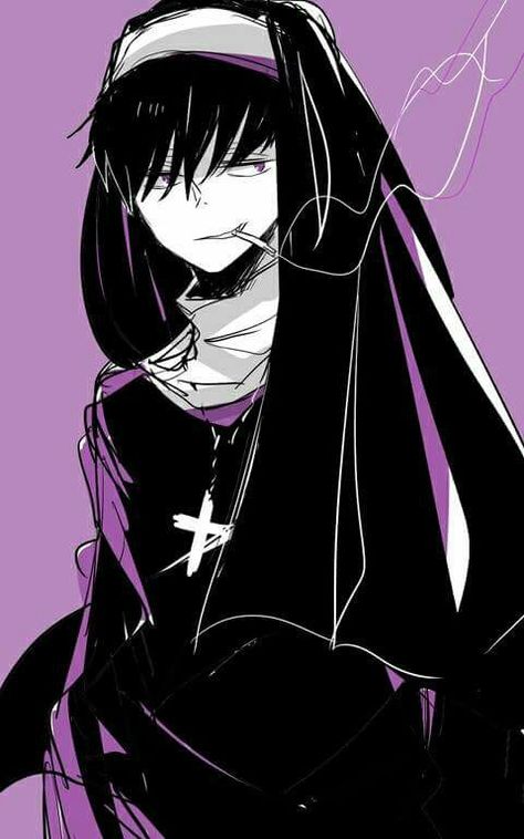 Osomatsu-san- Ichimatsu #Anime「♡」 Osomatsu San Ichimatsu, Nun Outfit, Gothic Anime, Identity Art, Stray Dogs Anime, An Anime, Character Concept, Drawing Inspiration, Anime Boy