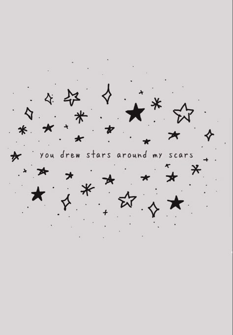 Taylor Swift Theme Tattoo, Stars Do You Like Dem, You Drew Stars Around Scars Tattoo, I Want A Tattoo, Taylor Album, Twitter Aesthetic, Scar Tattoo, Theme Tattoo, Cute Tats