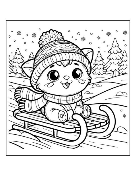 Free Winter Coloring Pages For Kids Winter Color Pages, Winter Pictures For Kids, Snow Coloring Pages, Winter Color Pages Free Printable, Winter Colouring Pages, Winter Coloring Sheets Free Printable, January Coloring Sheets, Winter Colouring Pages For Kids, Christmas Colouring Printables Free