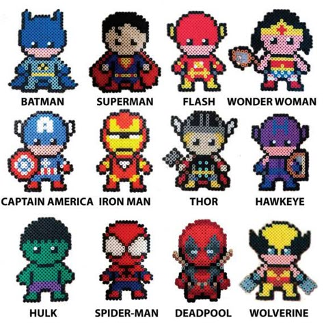 Image Pixel Art, Hero Crafts, Perler Beads Ideas, Modele Pixel Art, Pixel Beads, Fuse Bead Patterns, Art Perle, Hama Beads Design, Perler Crafts