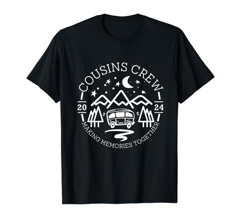 PRICES MAY VARY. Cousin Crew 2024 Family Reunion Making Memories Matching Shirt, Make memories they'll have for a lifetime in this matching design! Our matching "Cousin Crew 2024" design is perfect for your beach vacation, cruise, or summer camp trip with the family! Funny saying new 2024 tee clothes outfits apparel costume great saying for men women girls guy. Lightweight, Classic fit, Double-needle sleeve and bottom hem Camping Tshirt Ideas, 2024 Family, Family Reunion Shirts, Reunion Shirts, Cousin Crew, 2024 Design, Vacation Cruise, Matching Design, Family Funny