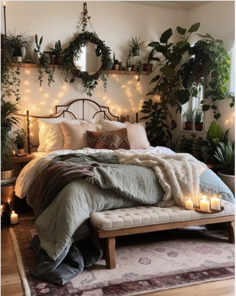 30 Romantic Master Bedroom Decor Ideas You Will Love Rustic Gothic Bedroom, Boho Gothic Bedroom, Plant Themed Bedroom, Dark Cottage Core Bedroom, Cottage Core Bedroom Ideas, Ideas Dormitorio, Mom Bedroom, Cottage Core Bedroom, Romantic Bedroom Design