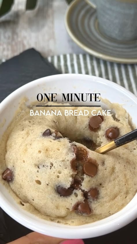 Easy breakfast or dessert youve got to try Banana cake mug cake easy recipe  https://www.instagram.com/reel/CuxWgreAkZ4/?igshid=Y2IzZGU1MTFhOQ== Banana Bread Mug Cake, Mug Cookie Recipes, Mug Dessert Recipes, Banana Bread Mug, Microwave Mug Recipes, Easy Microwave Recipes, Budget Bathroom Ideas, Mug Cake Healthy, Microwave Dessert