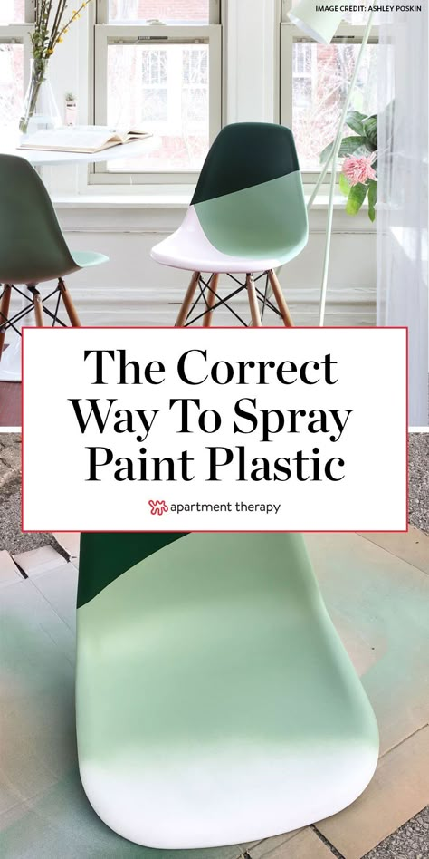 Spray Paint For Plastic Products, How To Paint Plastic Chairs, Spray Paint Trash Can, How To Paint Plastic Furniture, Best Paint For Plastic Products, How To Spray Paint Furniture, Spray Paint Plastic Chairs, Spray Paint Patio Furniture, Things To Spray Paint