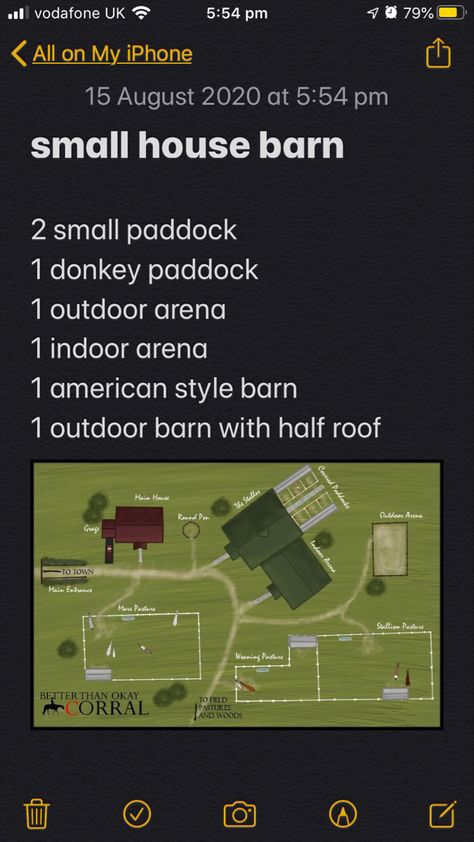 1 Acre Horse Property Layout, Small Equestrian Property, Horse Property Layout, Equestrian Facility Layout, Property Layout, Riding Arena, Barn Layout, Indoor Arena, Horse Barn Designs