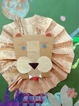 Artsonia Art Museum :: Artwork by Abby3474 Camping Art, Childrens Crafts, A Lion, Recycled Crafts, Animal Crafts, Art Classroom, Elementary Art, Childrens Art, Teaching Art