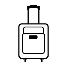 Luggage Drawing, Luggage Clipart, Luggage Illustration, Airport Ideas, Ideas Sketch, Preschool Counting, Cute Suitcases, Chalk Wall, Outline Images