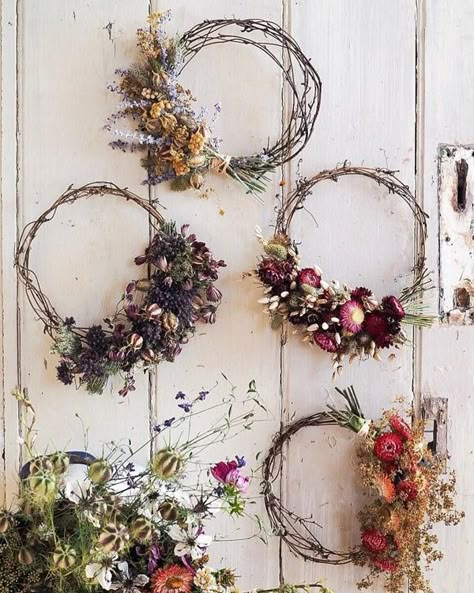 Bex Partridge, Wisteria Wreath, Dried Floral Wreaths, Flower Workshop, Dried Wreath, Flowers Hanging, Wreaths For Sale, Fleurs Diy, Dried Flower Wreaths