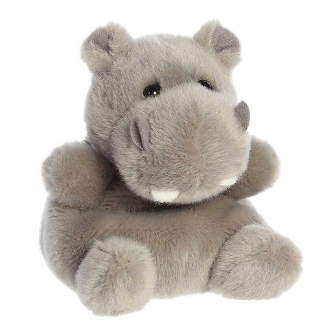 Meet Hunk Hippo from the delightful Palm Pals collection, the plush embodiment of discernment and determination. His charmingly stocky figure, complete with soft, mottled gray fur and a sweet, expressive face, is impossible to resist. Hunk may be choosy, taking his sweet time to make decisions, but it's only because he seeks nothing but the best. His particular nature makes him a unique companion, one who'll encourage you to consider your choices carefully, whether they're about snacks or style. Palm Pals, Hugs And Cuddles, Fun Sized, Cute Stuffed Animals, Cute Characters, Doll Accessories, Stuffed Animal, Plush Toys, Doll Toys