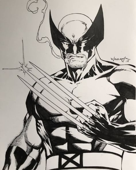 Wolverine Drawing, Wolverine Tattoo, Wolverine Comic Art, Comic Art Sketch, Wolverine Comic, Wolverine Art, Black And White Comics, Logan Wolverine, Wolverine Marvel