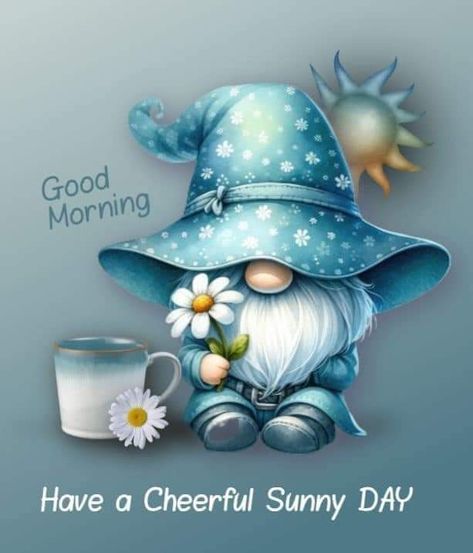 Good Morning Son, Cowboy Valentines, Gnome Wallpaper, Funny Animal Clips, Gnome Images, Fb Banner, Facebook Engagement Posts, Gnome Pictures, Blue Day