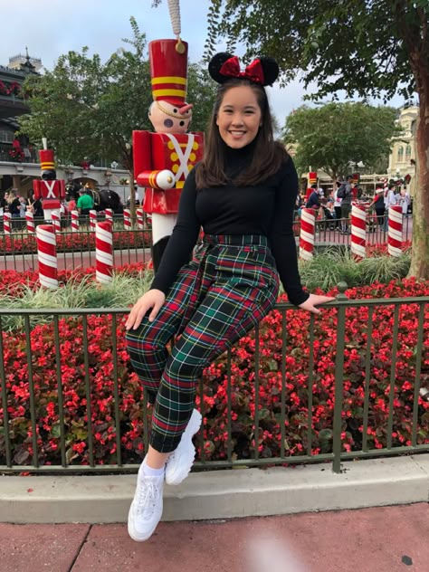 Disney World Trip 2019 Magic Kingdom Christmas outfit Christmas Theme Park Outfit, Cute Christmas Disneyland Outfits, Disneyland Outfits In December, Disney In Christmas Outfit, Disney Xmas Outfit, Plus Size Disney Outfits Christmas, Christmas In Disneyland Outfit, Disneyland Outfit Christmas, Christmas At Disneyland Outfit